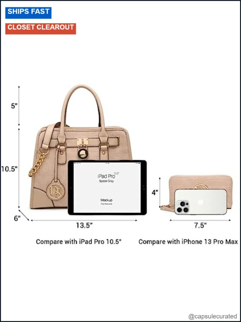 Vegan Leather Satchel Handbag Set with Wallet, Top Handle Purse, Work Bag,